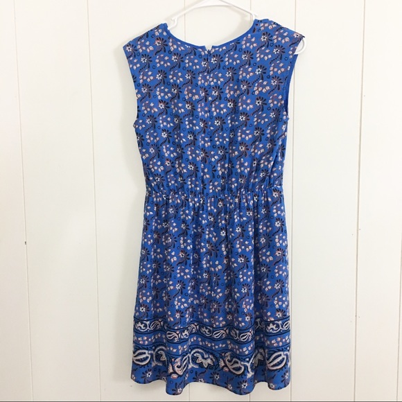 J. Crew Blue Silk “Vintage  Scarf Dress” Size 2 - Picture 2 of 8